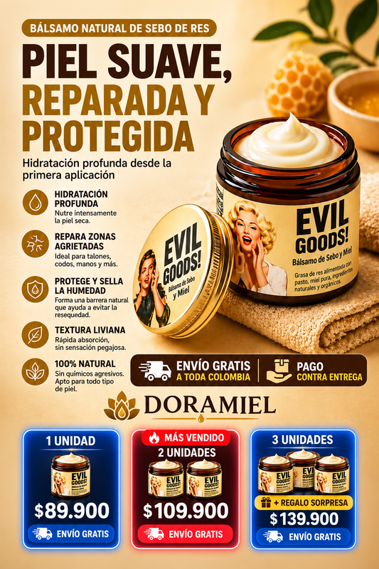 Bálsamo de Sebo de Res EVIL GOODS | Hidratación Profunda para Piel Seca
